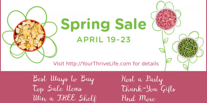 Thrive Life Spring Sale Details