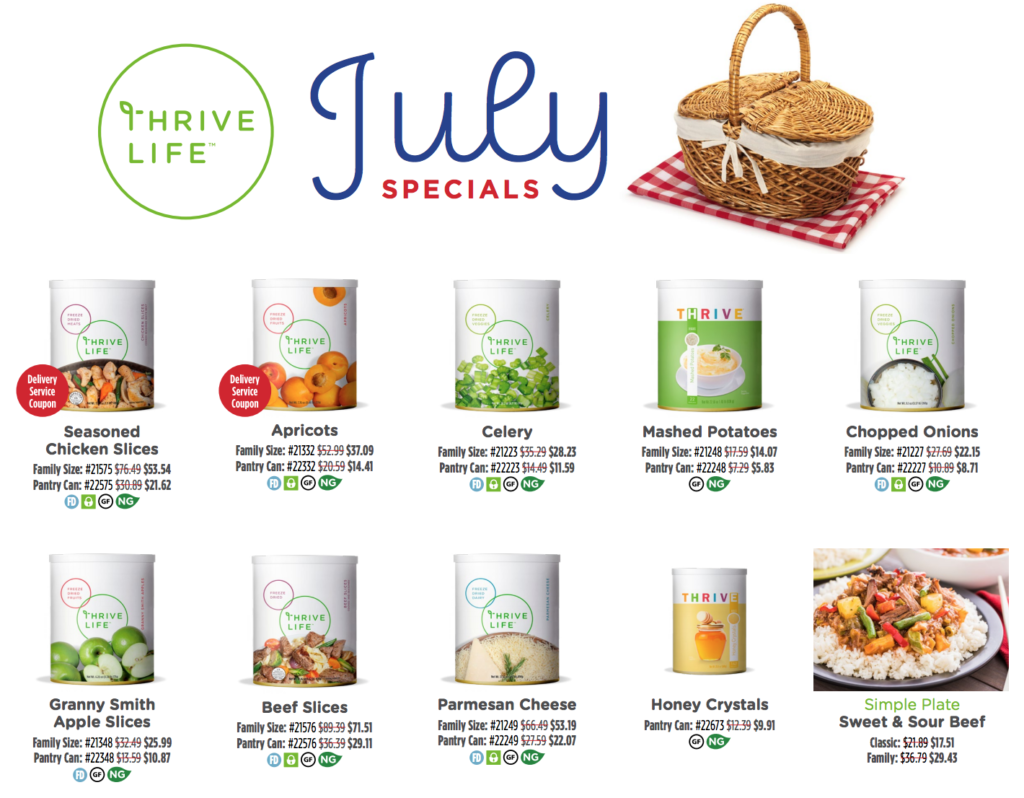 Thrive July Specials
